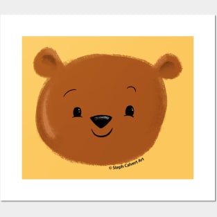 Cute Bear Face Posters and Art